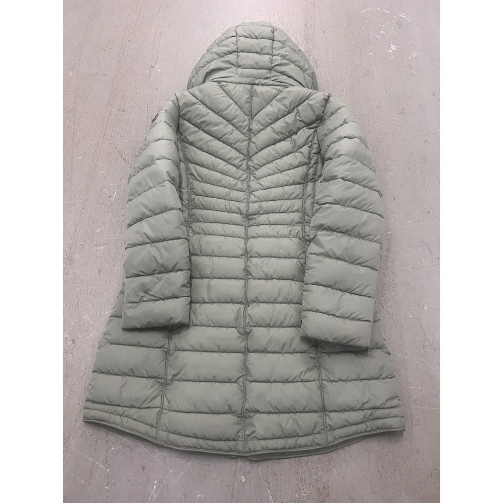 Michael Kors Puffer Jacket Women's Small Gray Ultra Lightweight Full Zip Outdoor
